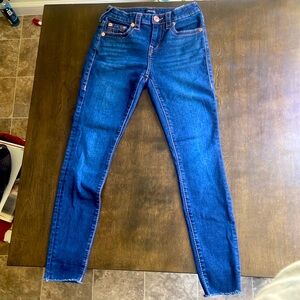 True Religion Blue Skinny Jeans with Sleek Tapered Fit
